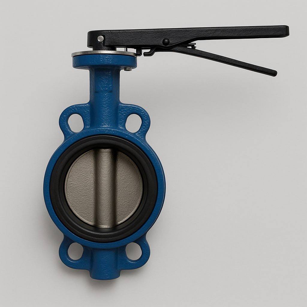 Затвор чугунный дисковый ДУ 200 РУ 0.1 ГОСТ 12521-89